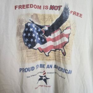 Vintage Disabled veterans Freedom Is Not Free American T-Shirt Patriotic Eagle